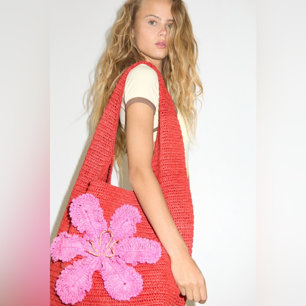 SIEDRES X MANGO NATURAL FIBRE SHOPPER  BAG